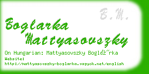 boglarka mattyasovszky business card